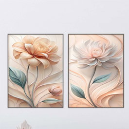 Wallity Conjunto de 2 Pinturas Decorativas de MDF Multicolor 60 x 80 cm